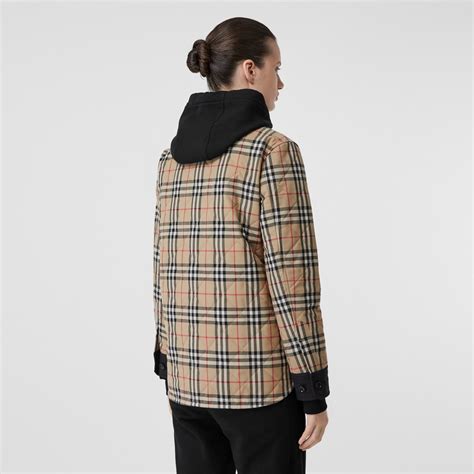 burberry duo check flannel|Check Wool Overshirt in Indigo .